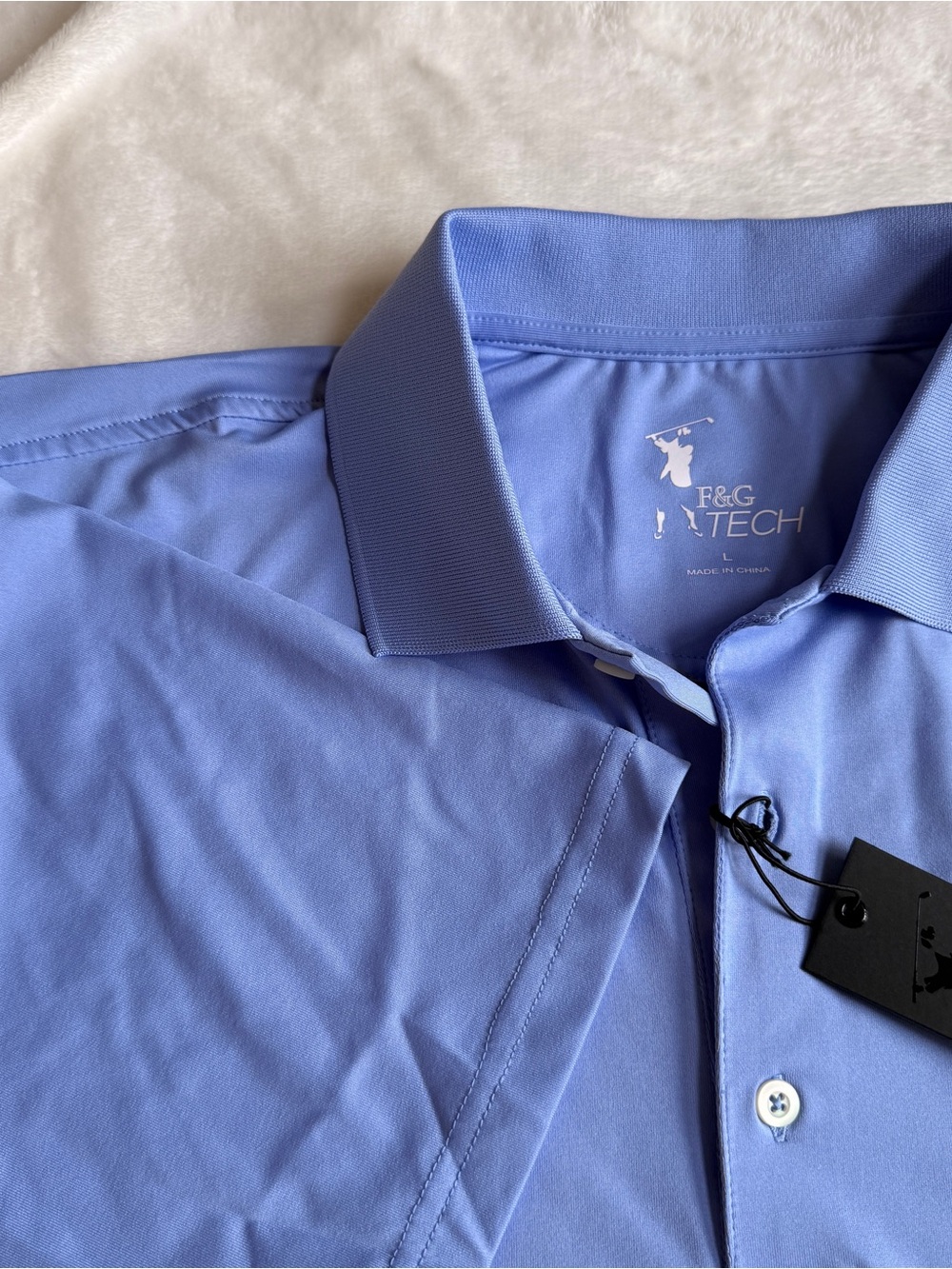 Men’s Light Blue Performance Polo Shirt